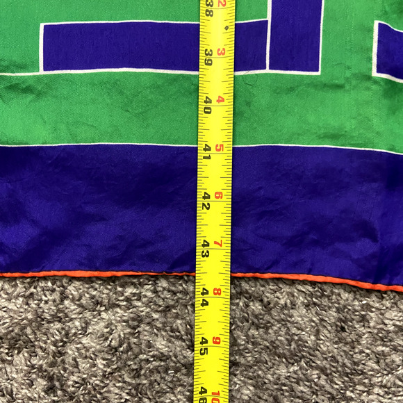 Vintage Geometric Scarf 70s 80s Colorful Funky 43x15" Abstract Art - Picture 5 of 6